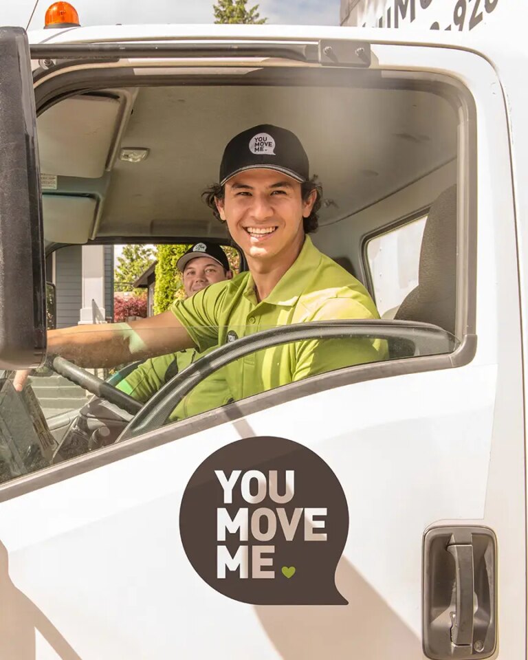 happy You Move Me mover driving moving truck