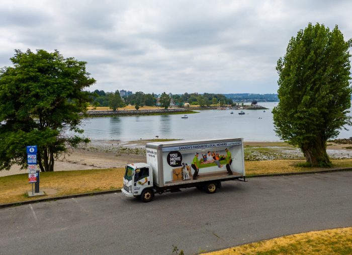 parked moving truck